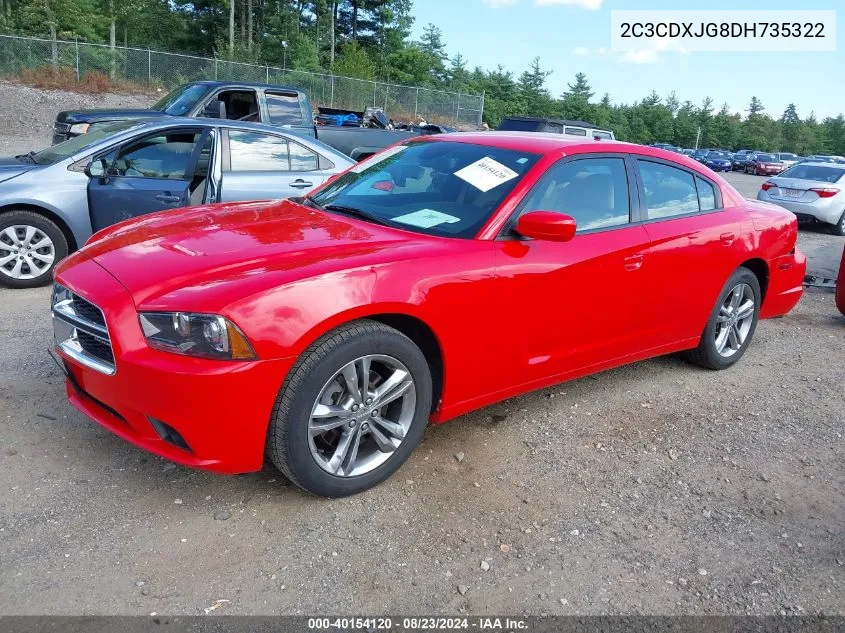 2013 Dodge Charger Sxt VIN: 2C3CDXJG8DH735322 Lot: 40154120