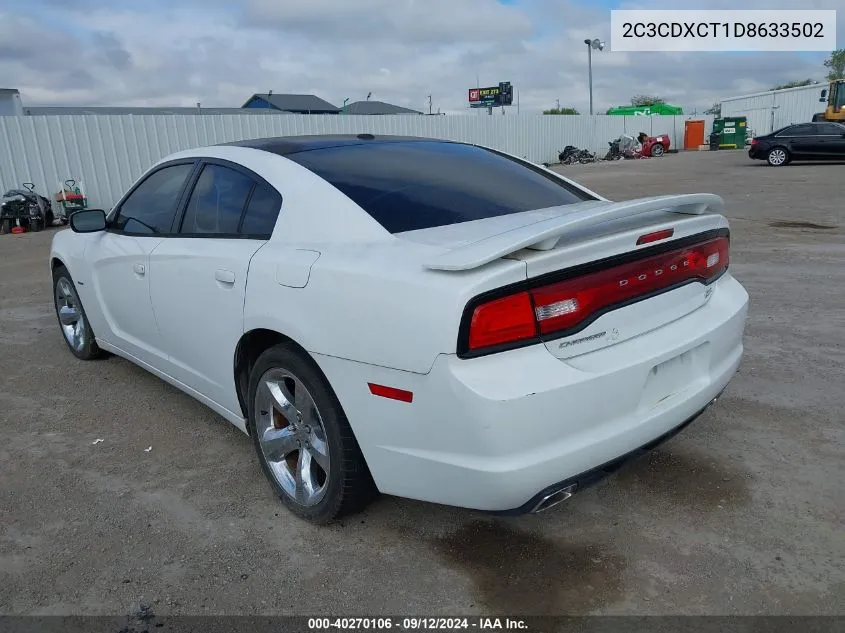 2013 Dodge Charger R/T VIN: 2C3CDXCT1D8633502 Lot: 40270106