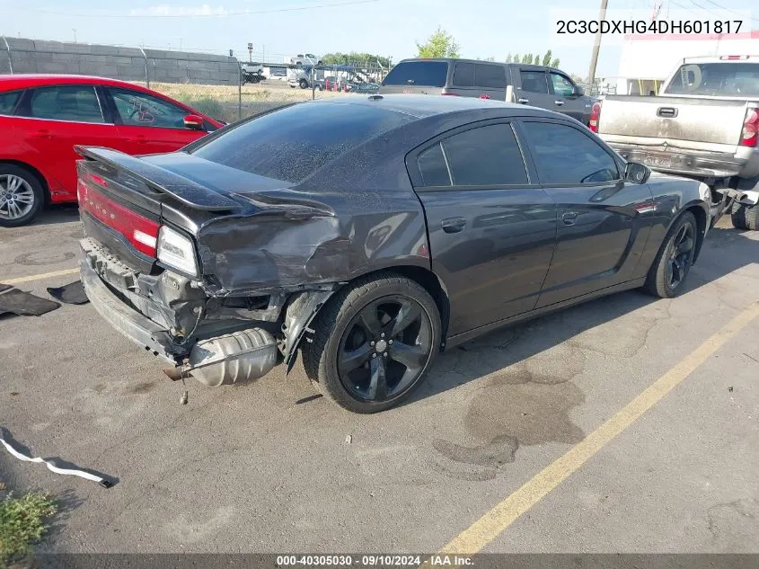 2013 Dodge Charger Sxt VIN: 2C3CDXHG4DH601817 Lot: 40305030