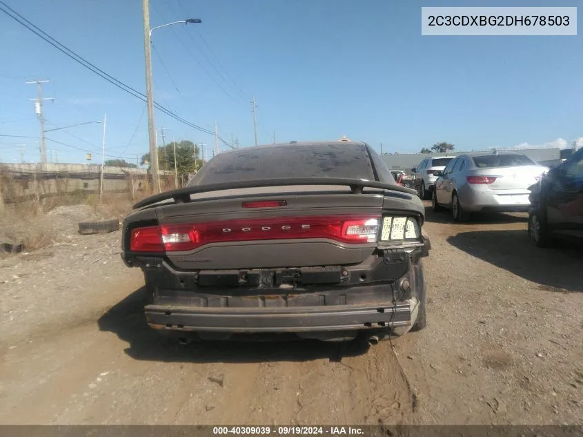 2013 Dodge Charger Se VIN: 2C3CDXBG2DH678503 Lot: 40309039