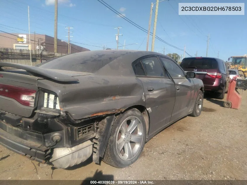 2013 Dodge Charger Se VIN: 2C3CDXBG2DH678503 Lot: 40309039