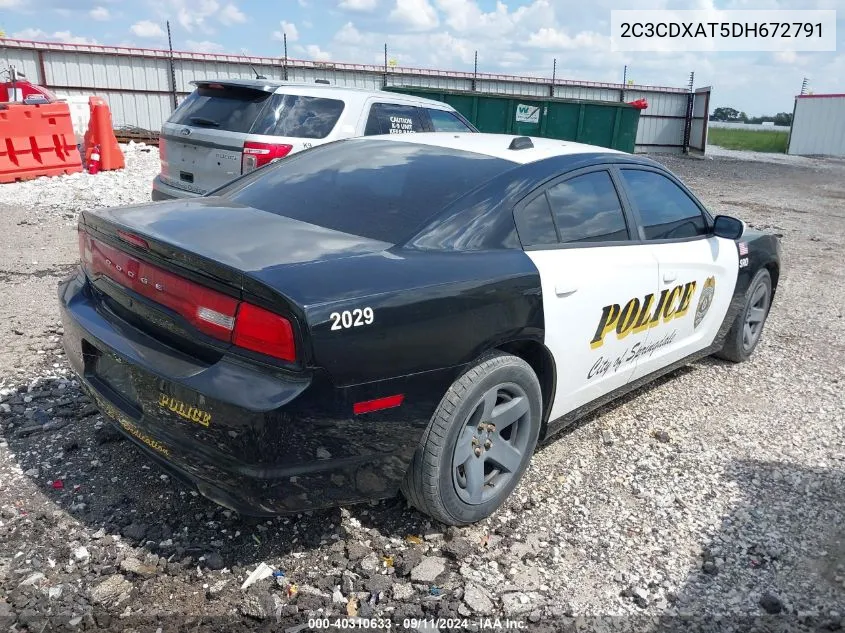 2013 Dodge Charger Police VIN: 2C3CDXAT5DH672791 Lot: 40310633