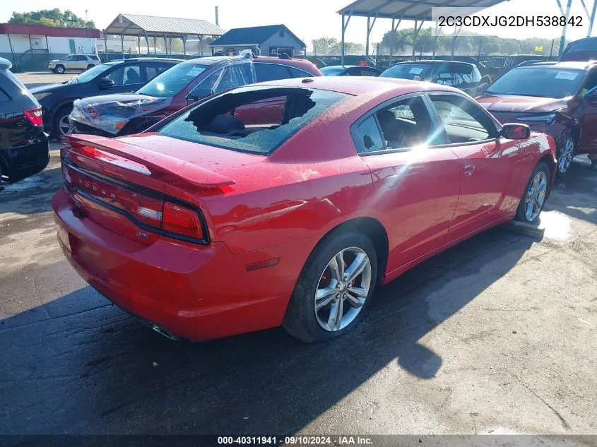 2013 Dodge Charger Sxt VIN: 2C3CDXJG2DH538842 Lot: 40311941