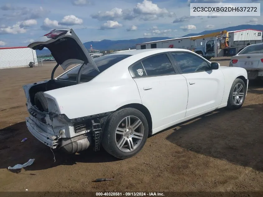 2013 Dodge Charger Se VIN: 2C3CDXBG2DH637272 Lot: 40328581