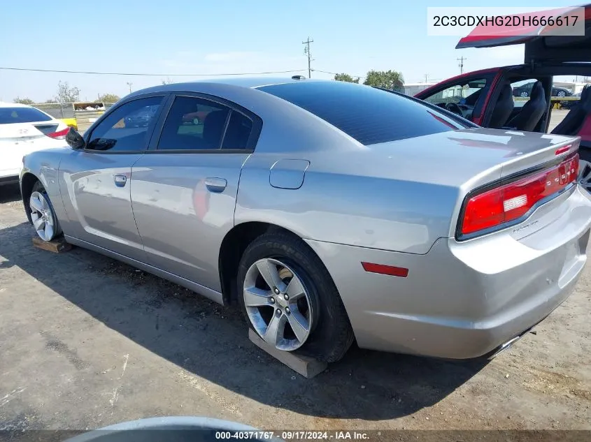 2013 Dodge Charger Sxt VIN: 2C3CDXHG2DH666617 Lot: 40371767