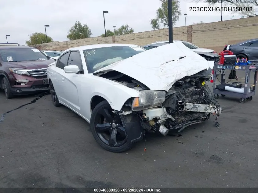 2013 Dodge Charger Sxt Plus VIN: 2C3CDXHG5DH550408 Lot: 40389328