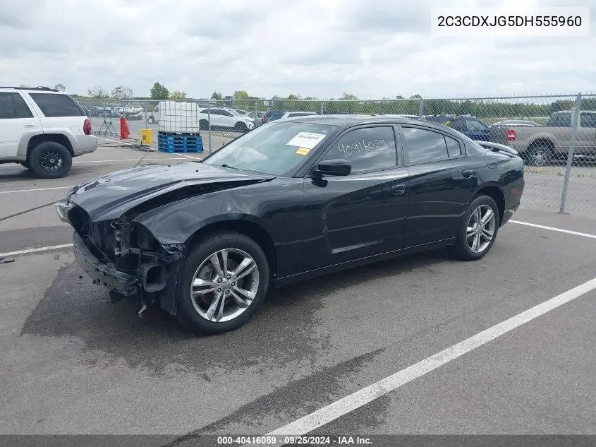 2013 Dodge Charger Sxt Plus VIN: 2C3CDXJG5DH555960 Lot: 40416059