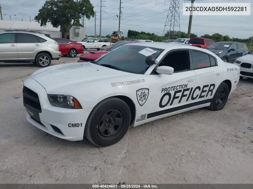 2013 Dodge Charger Police VIN: 2C3CDXAG5DH592281 Lot: 40424601