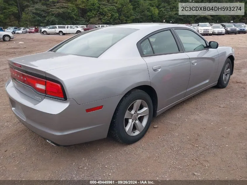 2013 Dodge Charger Se VIN: 2C3CDXBG4DH593274 Lot: 40445961