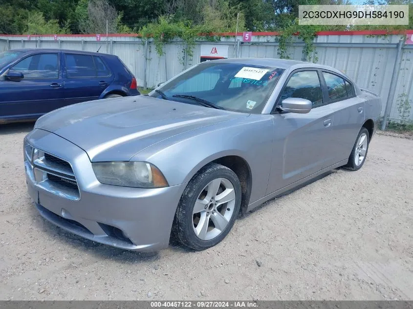 2013 Dodge Charger Sxt VIN: 2C3CDXHG9DH584190 Lot: 40457122