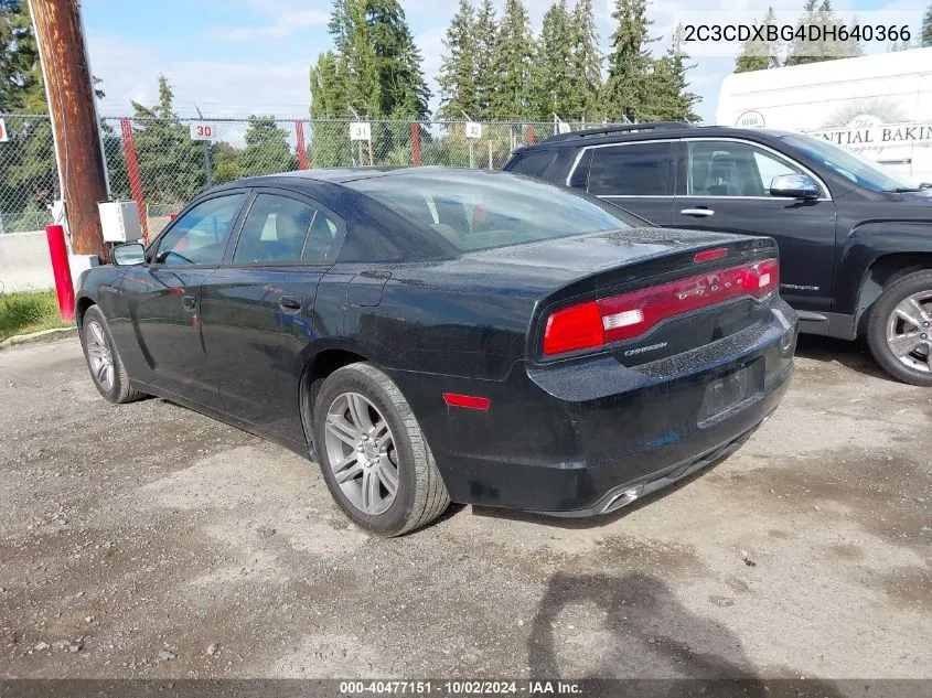 2013 Dodge Charger Se VIN: 2C3CDXBG4DH640366 Lot: 40477151