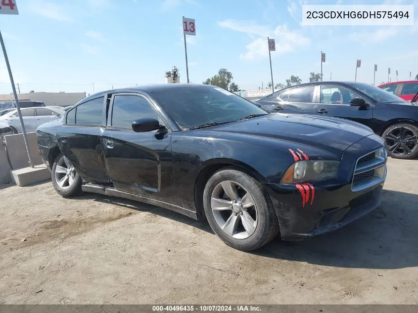 2013 Dodge Charger Sxt Plus VIN: 2C3CDXHG6DH575494 Lot: 40496435