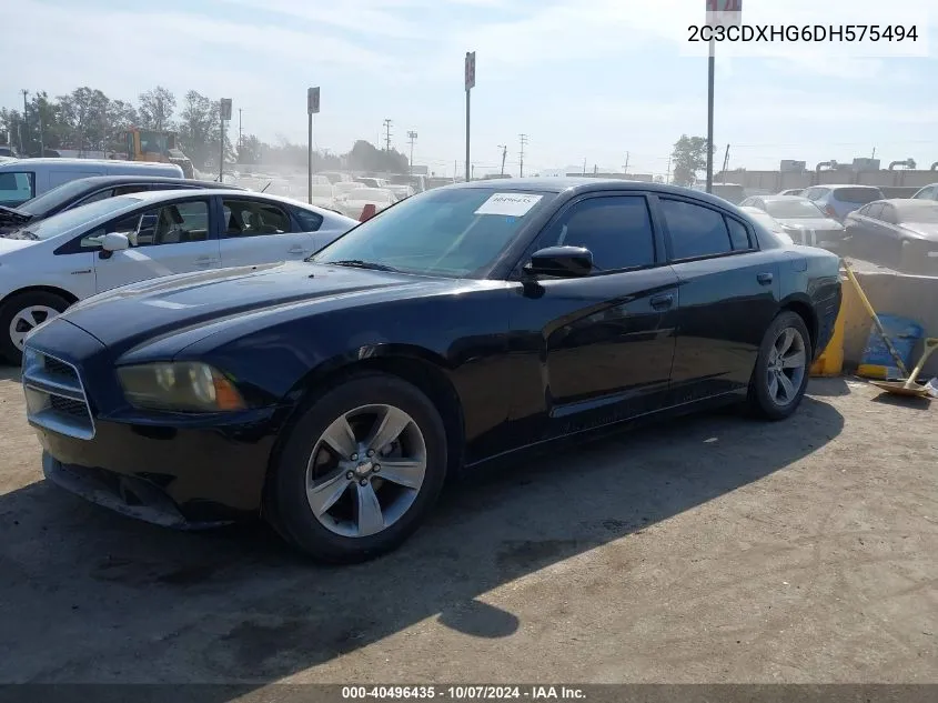 2013 Dodge Charger Sxt Plus VIN: 2C3CDXHG6DH575494 Lot: 40496435