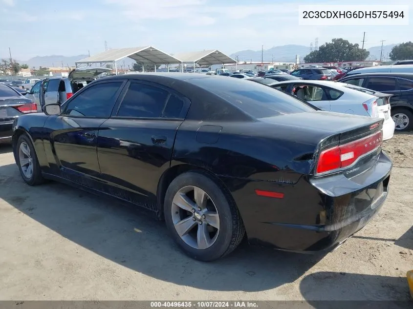 2013 Dodge Charger Sxt Plus VIN: 2C3CDXHG6DH575494 Lot: 40496435