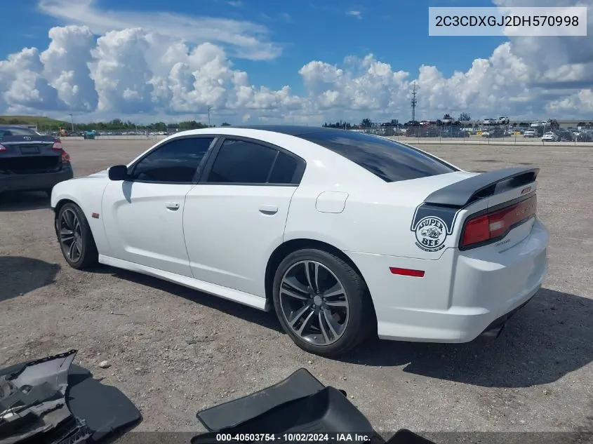 2013 Dodge Charger Srt8 Super Bee VIN: 2C3CDXGJ2DH570998 Lot: 40503754