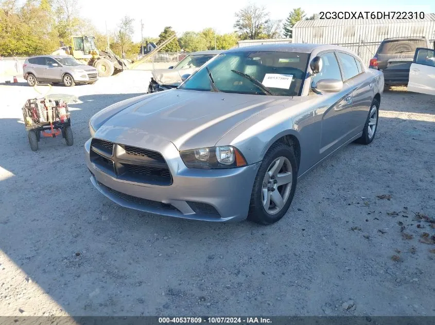 2013 Dodge Charger Police VIN: 2C3CDXAT6DH722310 Lot: 40537809