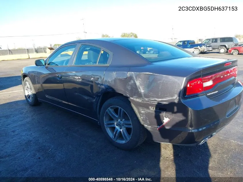 2013 Dodge Charger Se VIN: 2C3CDXBG5DH637153 Lot: 40598548