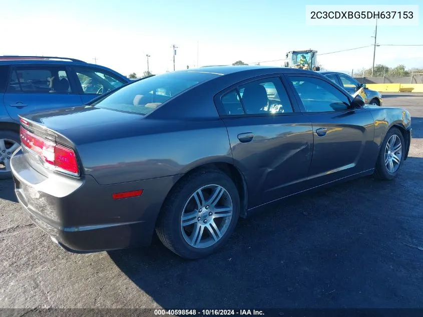 2013 Dodge Charger Se VIN: 2C3CDXBG5DH637153 Lot: 40598548