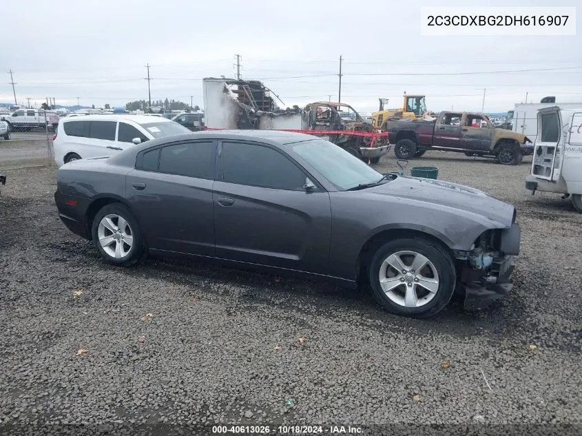 2013 Dodge Charger Se VIN: 2C3CDXBG2DH616907 Lot: 40613026