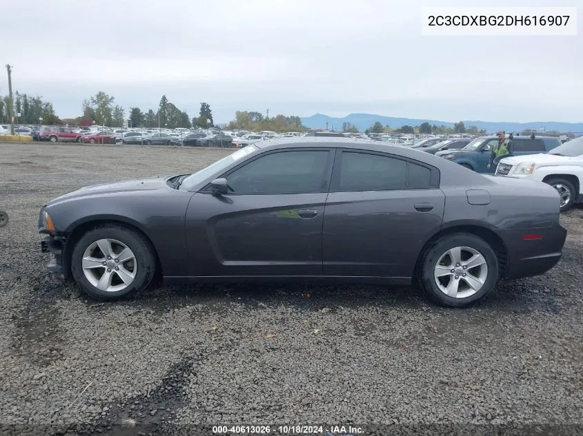 2013 Dodge Charger Se VIN: 2C3CDXBG2DH616907 Lot: 40613026