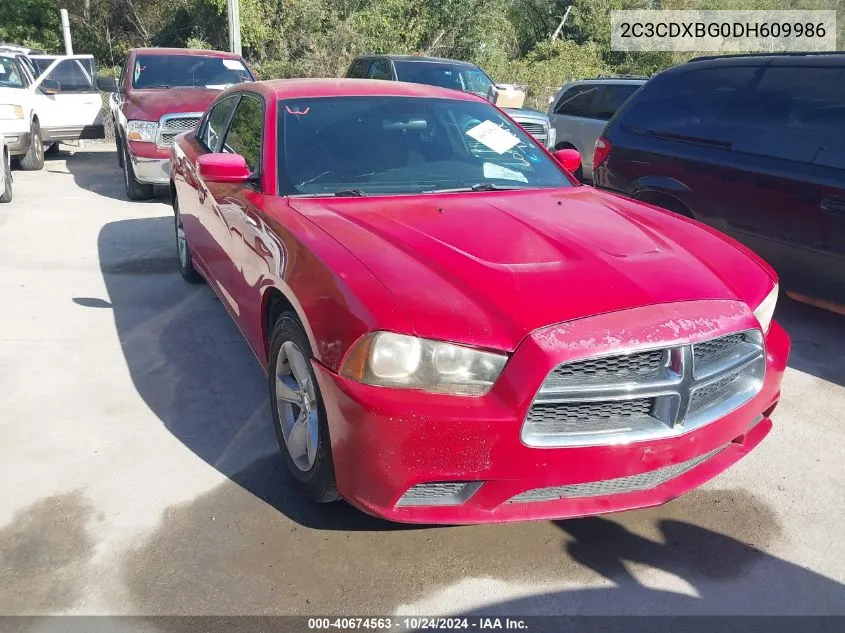 2013 Dodge Charger Se VIN: 2C3CDXBG0DH609986 Lot: 40674563