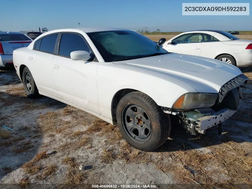 2013 Dodge Charger Police VIN: 2C3CDXAG9DH592283 Lot: 40686632