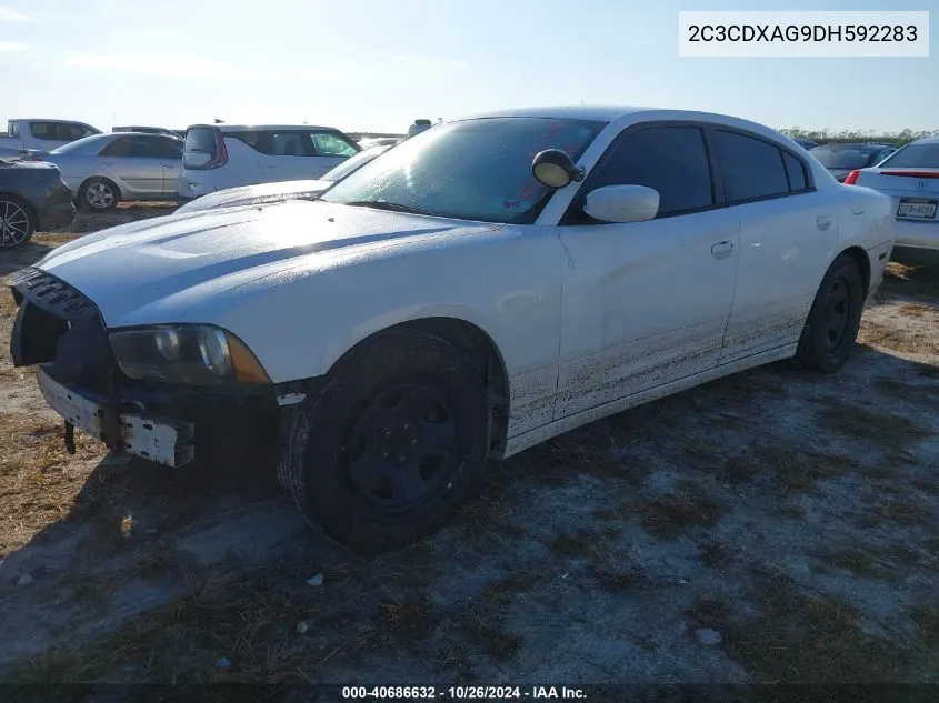 2013 Dodge Charger Police VIN: 2C3CDXAG9DH592283 Lot: 40686632