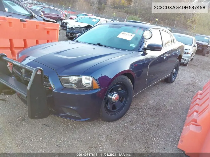 2013 Dodge Charger Police VIN: 2C3CDXAG4DH587458 Lot: 40717618