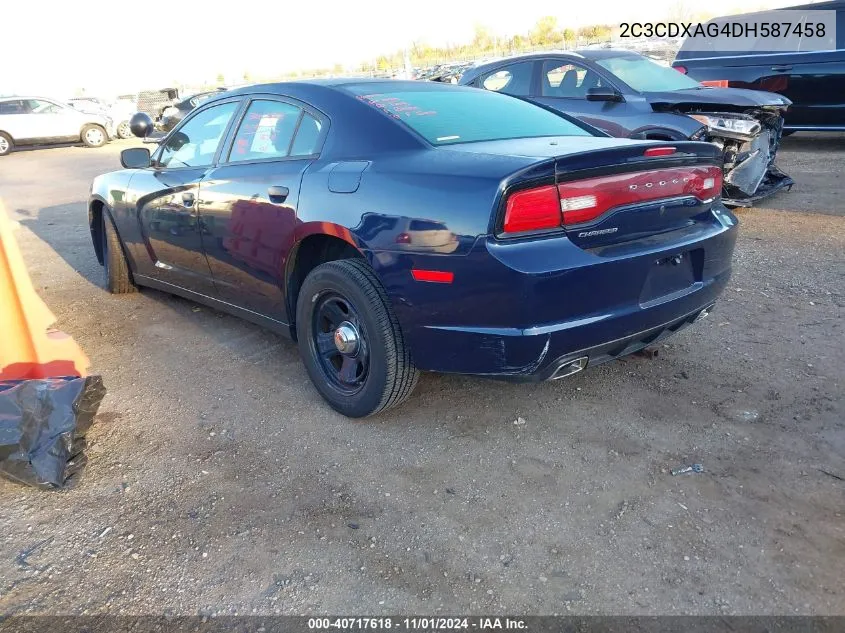 2013 Dodge Charger Police VIN: 2C3CDXAG4DH587458 Lot: 40717618