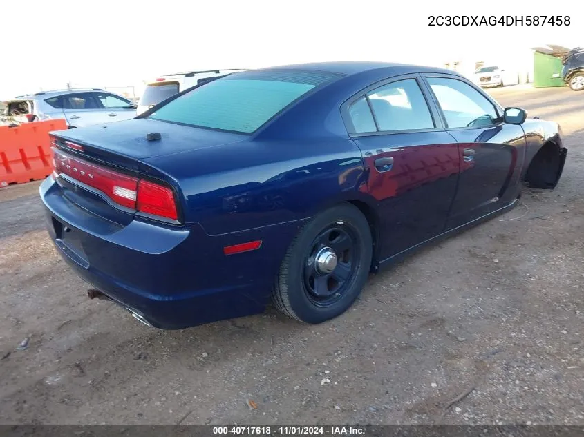 2013 Dodge Charger Police VIN: 2C3CDXAG4DH587458 Lot: 40717618