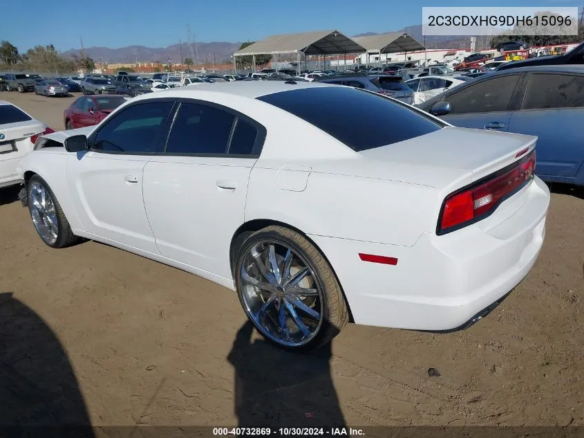 2013 Dodge Charger Sxt VIN: 2C3CDXHG9DH615096 Lot: 40732869