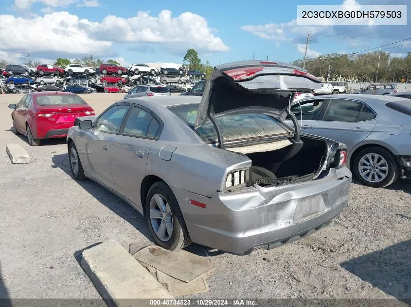 2013 Dodge Charger Se VIN: 2C3CDXBG0DH579503 Lot: 40734523