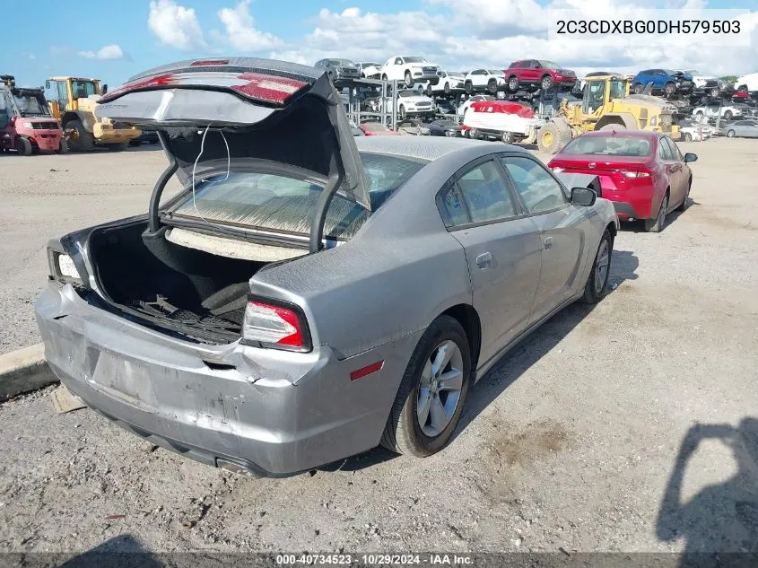 2013 Dodge Charger Se VIN: 2C3CDXBG0DH579503 Lot: 40734523