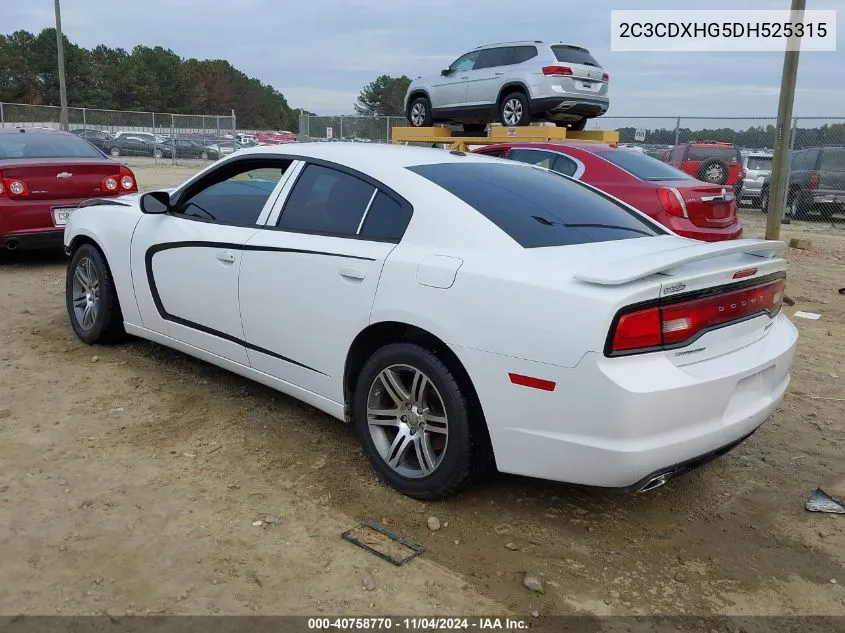 2013 Dodge Charger Sxt VIN: 2C3CDXHG5DH525315 Lot: 40758770