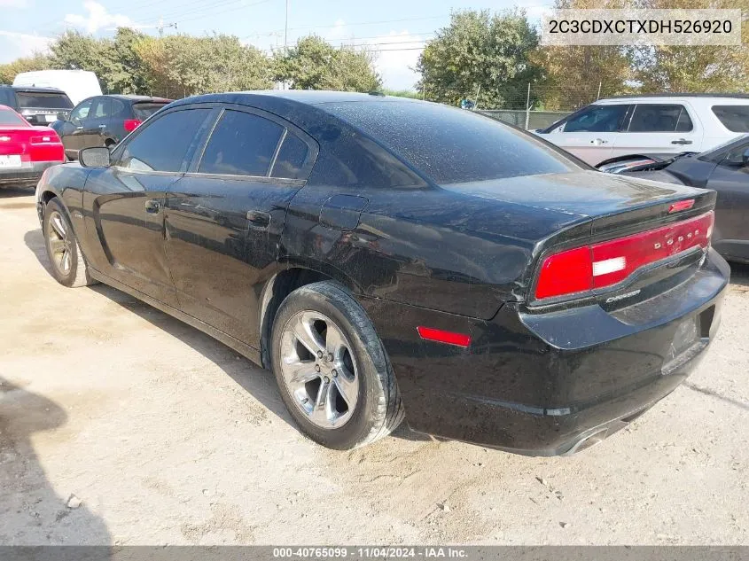 2013 Dodge Charger R/T Plus VIN: 2C3CDXCTXDH526920 Lot: 40765099