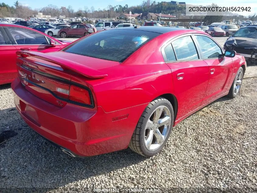 2013 Dodge Charger Road/Track VIN: 2C3CDXCT2DH562942 Lot: 40811502