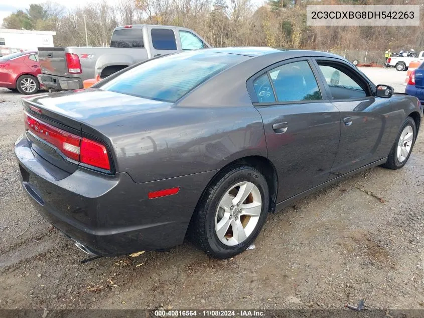 2013 Dodge Charger Se VIN: 2C3CDXBG8DH542263 Lot: 40816564