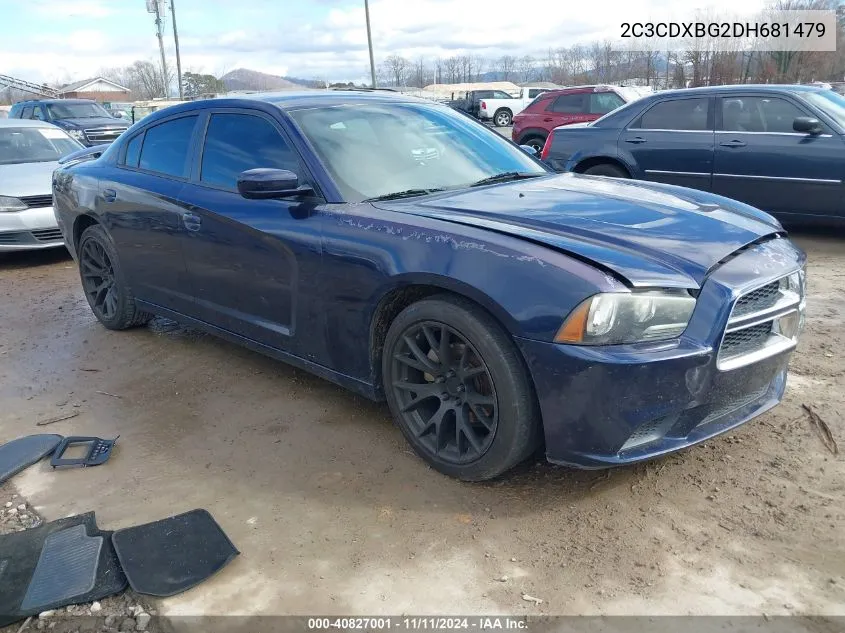 2013 Dodge Charger Se VIN: 2C3CDXBG2DH681479 Lot: 40827001