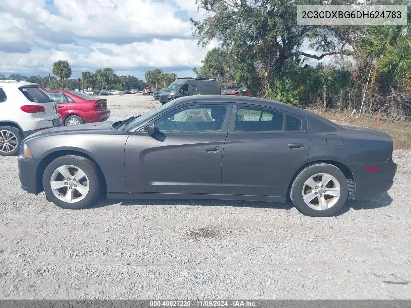 2013 Dodge Charger Se VIN: 2C3CDXBG6DH624783 Lot: 40827220