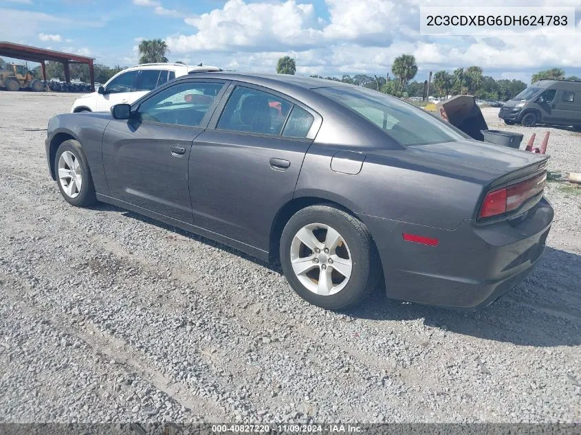 2013 Dodge Charger Se VIN: 2C3CDXBG6DH624783 Lot: 40827220