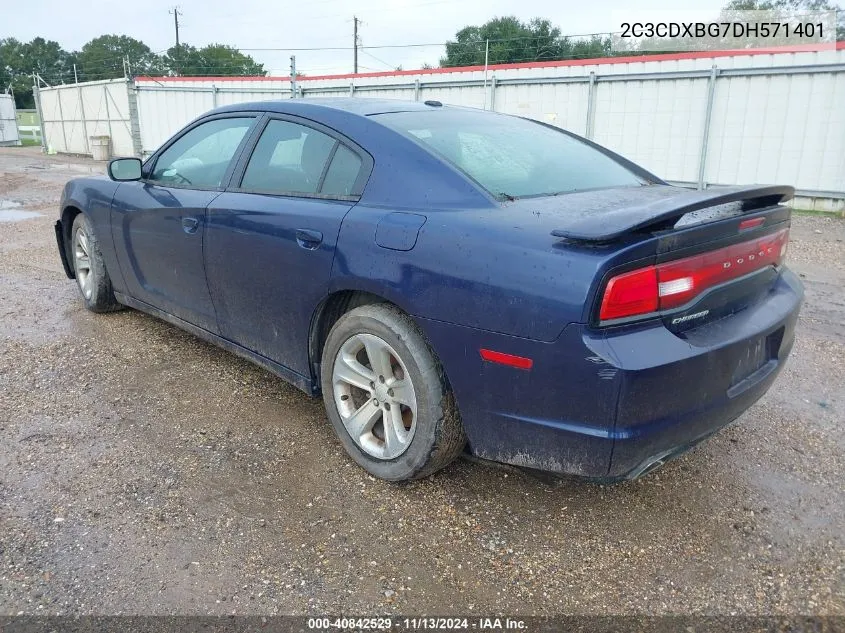 2013 Dodge Charger Se VIN: 2C3CDXBG7DH571401 Lot: 40842529