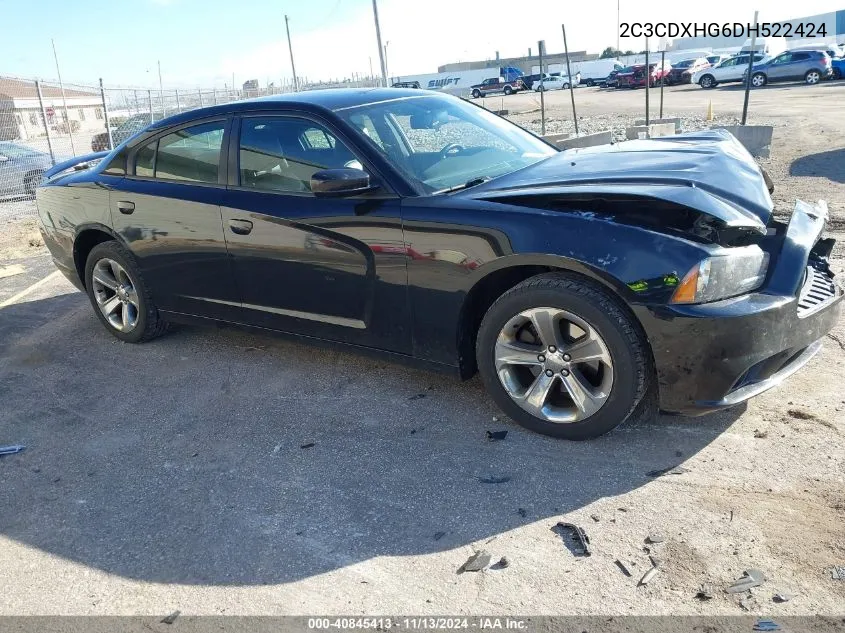 2013 Dodge Charger Sxt Plus VIN: 2C3CDXHG6DH522424 Lot: 40845413