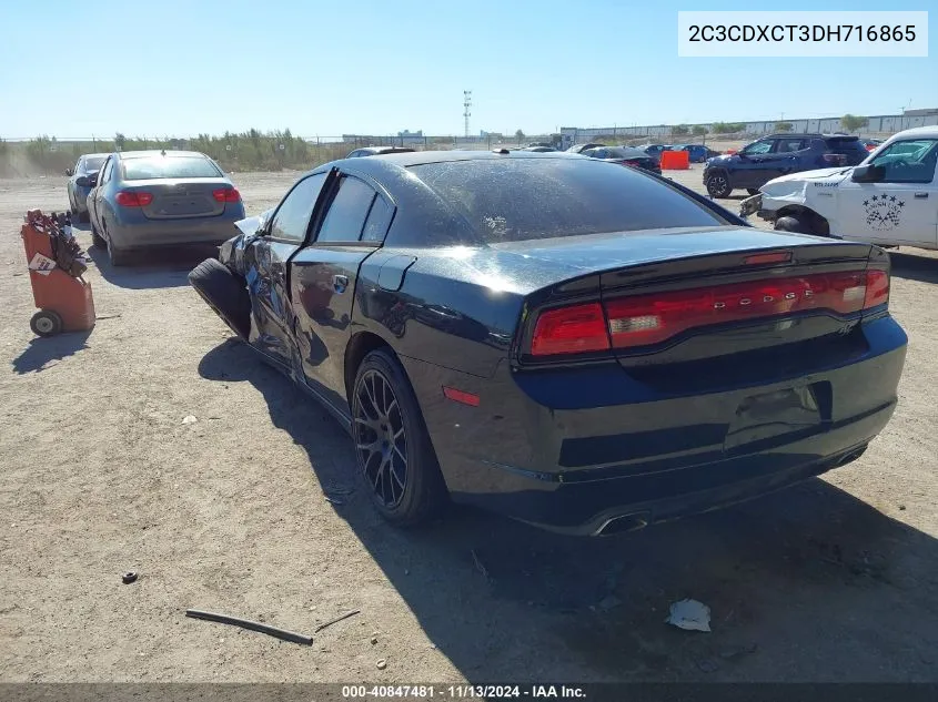 2013 Dodge Charger R/T Plus VIN: 2C3CDXCT3DH716865 Lot: 40847481