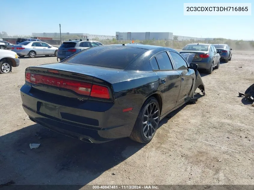 2013 Dodge Charger R/T Plus VIN: 2C3CDXCT3DH716865 Lot: 40847481