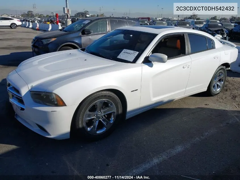 2013 Dodge Charger R/T Plus VIN: 2C3CDXCT0DH542432 Lot: 40860277