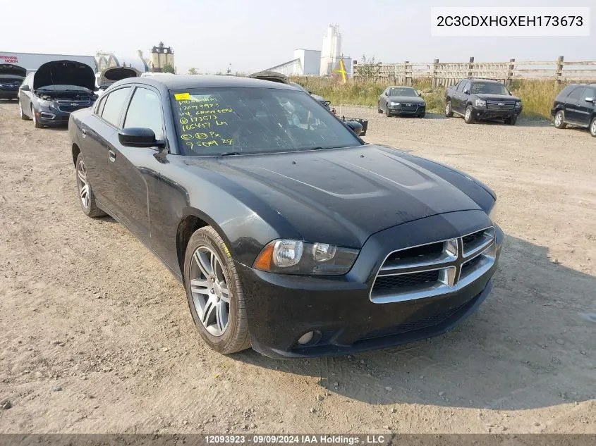 2014 Dodge Charger Sxt VIN: 2C3CDXHGXEH173673 Lot: 12093923