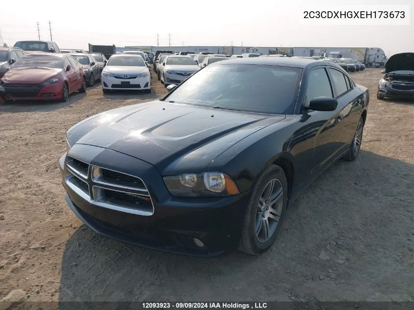 2C3CDXHGXEH173673 2014 Dodge Charger Sxt