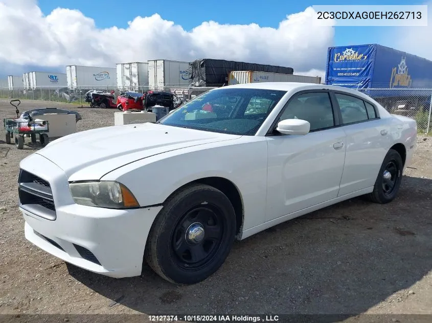 2014 Dodge Charger Police VIN: 2C3CDXAG0EH262713 Lot: 12127374