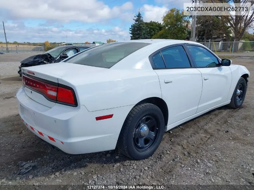 2014 Dodge Charger Police VIN: 2C3CDXAG0EH262713 Lot: 12127374