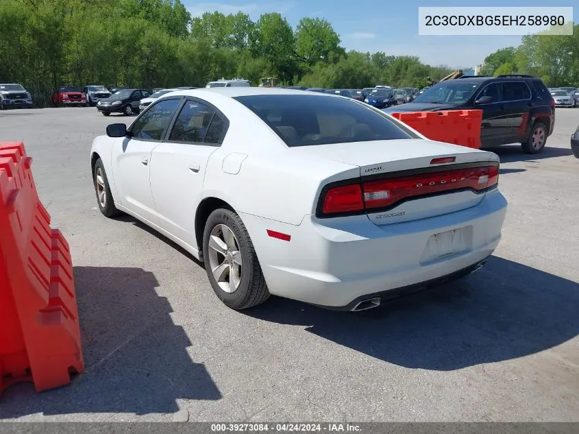 2014 Dodge Charger Se VIN: 2C3CDXBG5EH258980 Lot: 39273084